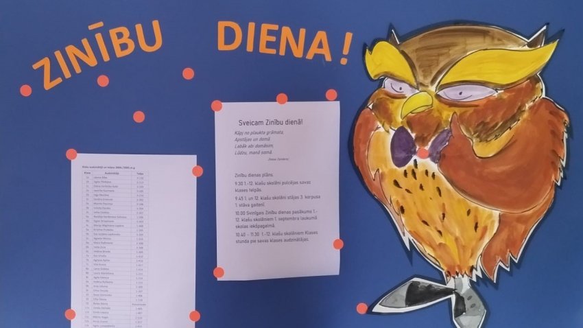 Zinību dienas pasākums 2.septembrī