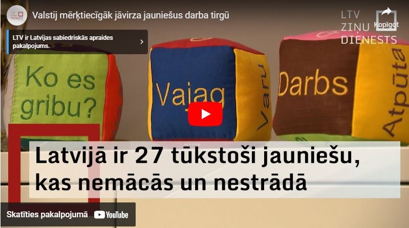 Valstij mērķtiecīgāk jāvirza jauniešus darba tirgum